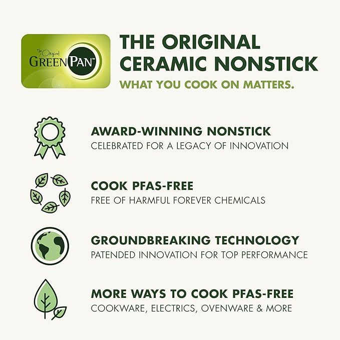 GreenPan Elite 14-in-1 Nonstick 6QT Electric Slow Cooker, PFAS-Free Ceramic Multi-Cooker, In-Pot Browning, Dishwasher Safe Lid & Removable Crock, Stainless Steel Steamer, Silicone Handles, Black