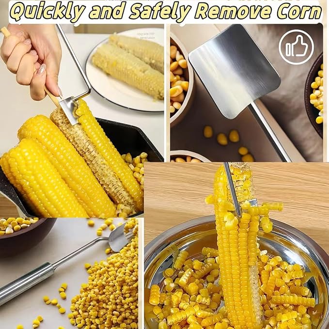 Corn Peeler 2025 Upgrade Stainless Steel Corn Stripper for Kitchen Corn Peeling Tool Corn Cob Thresher Easy Clean Corn Separator Quick Peel Corn Gadgets Gift