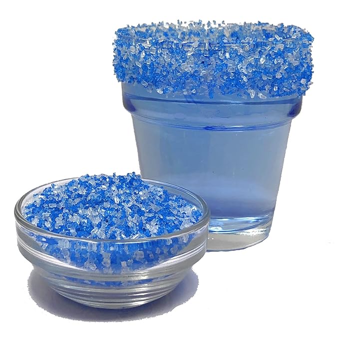 Snowy River Blue Dream, Cocktail & Margarita Sugar Rimmer - Vibrant Naturally Colored Sugar for Cocktail Rimming, Baking & Decorating, Medium Crystal - 3oz