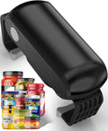 One Touch and High Torque Electric Jar Opener, Hands-Free Jar Opener for Seniors, Arthritis and Weak Hands, Fits Most Jar Sizes, Battery Operated Bottle Opener Essential Kitchen Tool, Grey+Black
