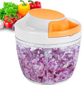 Manual Food Processor Vegetable Chopper (White, 650ML)