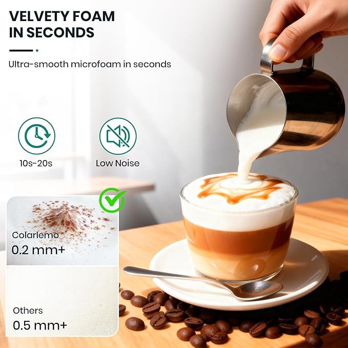 Milk Frother Handheld Rechargeable, Frother Wand Drink Mixer Electric Whisk for Coffee, Detachable With 3 Stainless Whisks, Hand Mixer for Lattes, Cappuccino, Matcha, Egg, No Stand, Black