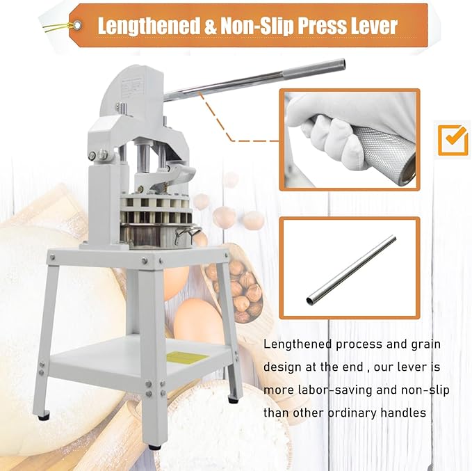 Commercial Dough Divider Manual 30PCS Dough Divider 1.27oz-6.77oz Heavy Duty Dough Cutter Machine with 36-192g Dough Weight Range for Baking, 30PCS