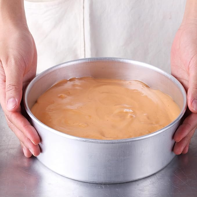 Nuenen 6 Pcs 6 Inch Round Cake Pans Aluminum Round Mold Smash Cake Baking Cheesecake Pans for Home Party Baking Supplies