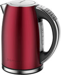 Cuisinart PerfecTemp 1.7-Liter Electric Kettle, Cordless Electric Tea Kettle, 1500W for Fast Heat-Up, 6 Preset Temperatures, 30-Minute Keep Warm, Stay Cool Nonslip Handle, Red CPK-17P1R