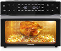 32QT Extra Large Air Fryer, 19-In-1 Air Fryer Toaster Oven Combo with Rotisserie and Dehydrator, Digital Convection Oven Countertop Airfryer Fit 13" Pizza, 6 Accessories, 1800w, Black