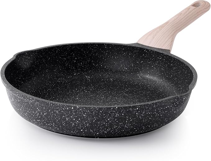 Kordisen Nonstick Frying Pan Skillet, 11 Inch Granite Cooking Pan Nonstick, Healthy and Non Toxic, Induction Compatible, PFOA Free