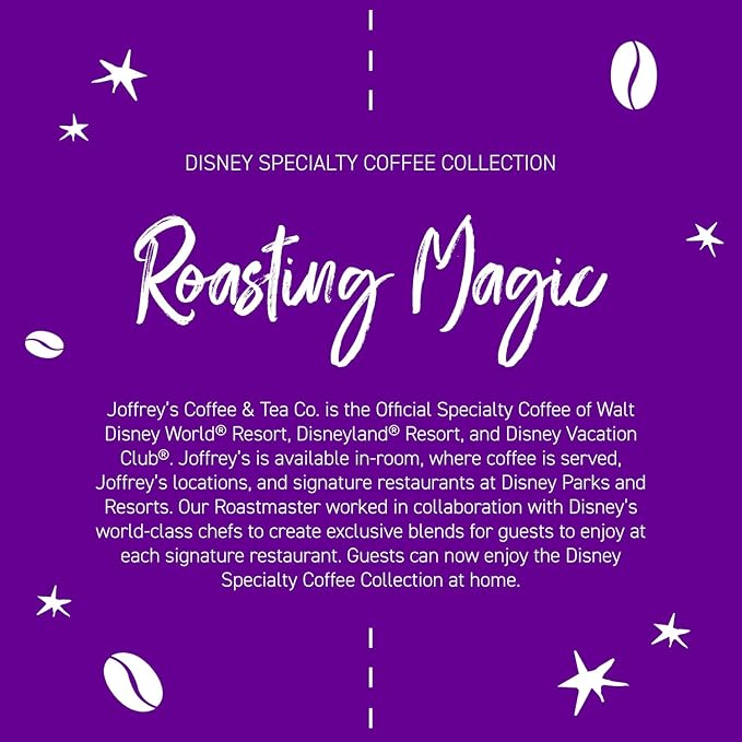 Joffrey's Coffee - Disney Mickey Mouse Classic Blend | Artisan Medium Roast, Arabica Coffee Beans, Smooth & Rich Flavor, Brew or French Press (Whole Bean, 11 oz)