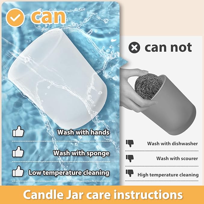 10 OZ Thick Candle Jars for Making Candles 15 Pcs, Empty Jars with Wood Lids for Candle Making, Sample Container, Frosted Grey