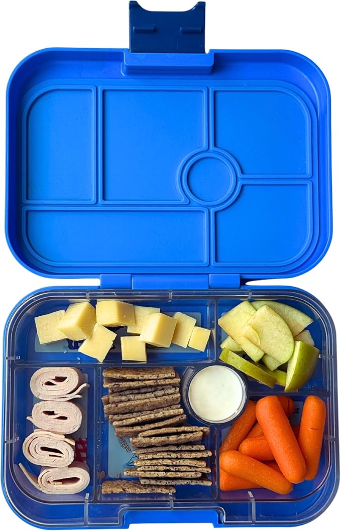 Yumbox Original Leakproof Kids Bento Box – 6-Compartment Tray – BPA-Free, Easy-Clean, Compact Lunchbox for Toddlers to Age 8 – Ideal for School (Surf Blue Rocket)