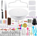 Cake Decorating Turntable,Cake Decorating Supplies with Decorating Comb/Icing Smoother(3pcs),2 Icing Spatula with Sided & Angled …