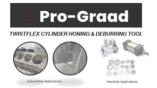 TwistFlex 15/16" 320SC Cylinder Hone, 0.9375” (23.8mm) Flexible Cylinder Honing & Deburring Tool for Hole Diameters 0.875"- 0.938“, 320 Grit Silicon Carbide, Pack of 1