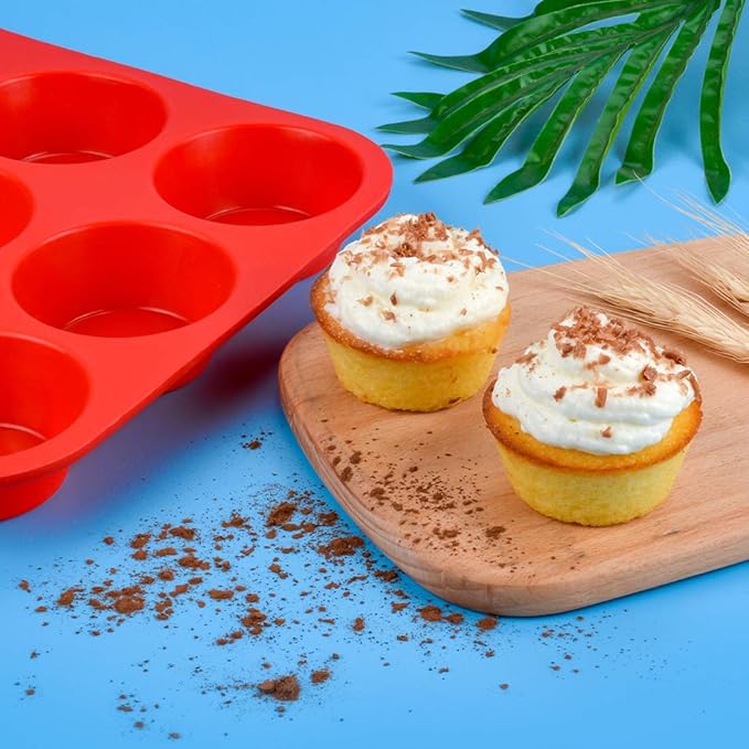 Silicone Muffin Pan, Mini Muffin Pan, Regular 12 Cups and Mini 24 Cups Cupcake Tin Set of 2 for Baking Egg Bites
