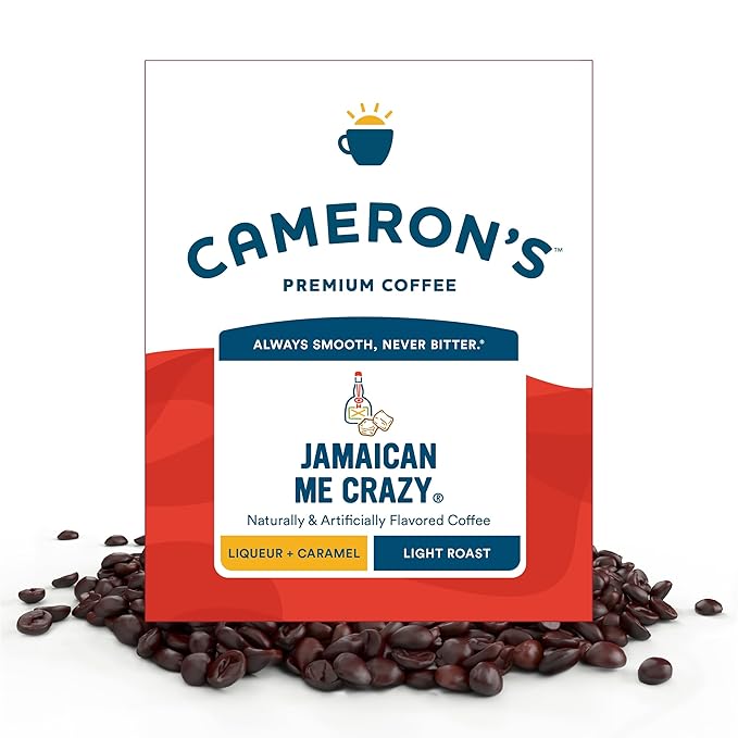 Cameron's Coffee Roasted Whole Bean Coffee, Flavored, Jamaican Me Crazy, 4 Pound