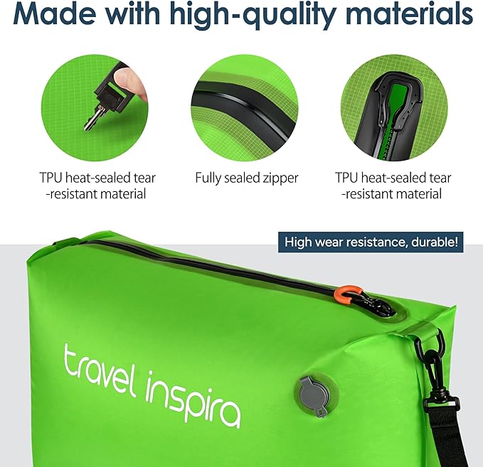 Vacuum Bags for Travel Luggage, Reusable Compression Bags for Carry On Suitcases and Backpack, Vacuum Seal Packing Cube for Cloth (1PC No Pump)
