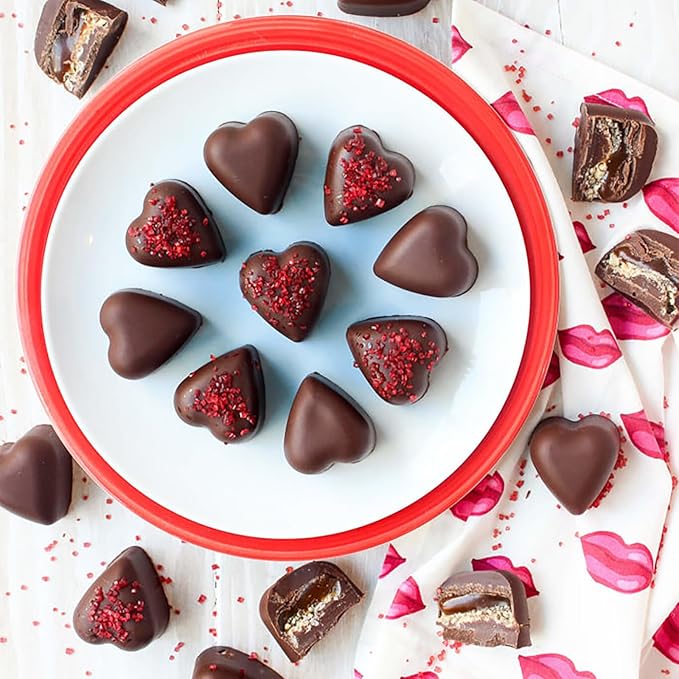 Heart Chocolate Molds Valentine's Candy Molds 3 pcs Silicone Heart Mold for Resin Jelly Ice Cube Cupcake Cake Topper Decoration