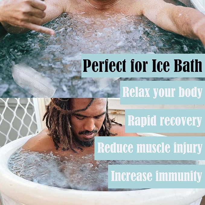 6Pcs Ice Mold for Ice Bath, YINOWON Large Silicone Ice Block Molds for Ice Bath, Large Ice Cube Molds for Cold Plunge Or Coolers, Ice Tray for Bath (Black and Gray)