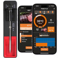 NiTsai Smart Wireless Meat Thermometer with Ultra Thin Probe, Remote Monitoring and Instant Read with APP, Bluetooth Food Thermometer for Oven, BBQ, Smoker, Grill, Air Fryer