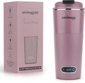 GO Heated Coffee Mug, Travel Mug, 13.5 OZ. Smart Mug, Battery Powered Heated Coffee Mug, Great for Coffee and Tea, Snap on Magnetic Charging Cord, New and Improved (Lilac)
