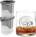 Tovolo Ice Cubes Mold Pack of 2 Large Craft Ice Molds for Whiskey Bourbon Cocktails, Easy Fill No Leak Silicone Ice Molds Gift for Him Stackable Dishwasher Safe BPA Free Heart Ice