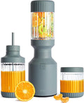 The Beast Mini Blender Plus | Mini Countertop Kitchen Blender | Blend Smoothies and Shakes, Dressings, Sauces, Dips | Extra Vessels, Straw Cap and Straws Included | 600W (Mist)