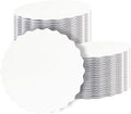 qiqee 10 Inch White Wave Cake Boards Round 15-Packs Circles Rounds Base Food-Grade Cardboard Wave Cake Plate（Thinner But Stronger）