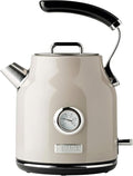 Haden Dorset 1.7 Liter Stainless Steel Electric Kettle, Hot Water Kettle with 360-Degree Base and Auto Shutoff, Putty & Chrome