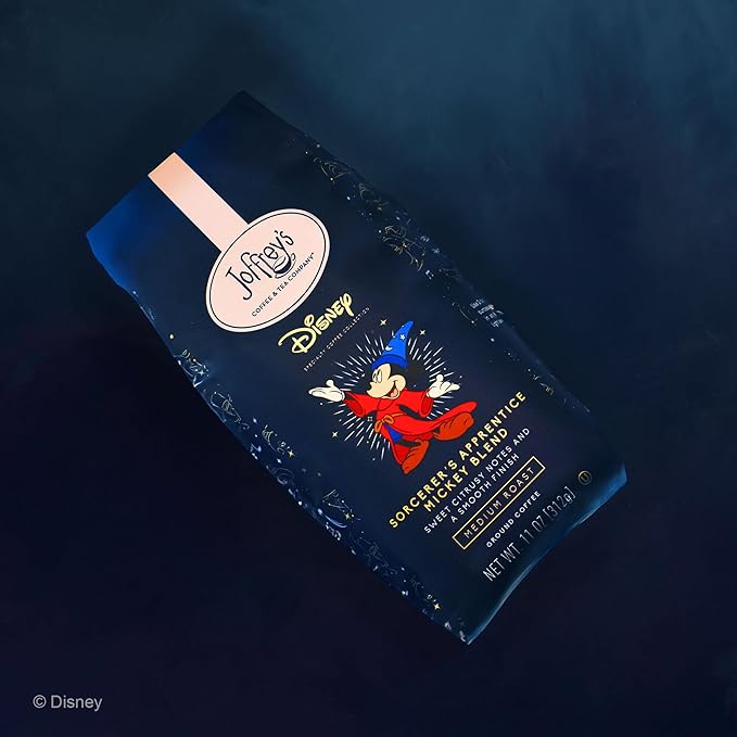 Joffrey’s Coffee - Disney Sorcerer’s Apprentice Mickey Blend | Arabica Ground Coffee, Artisan Medium Roast, Rich & Smooth (Ground, 11oz)