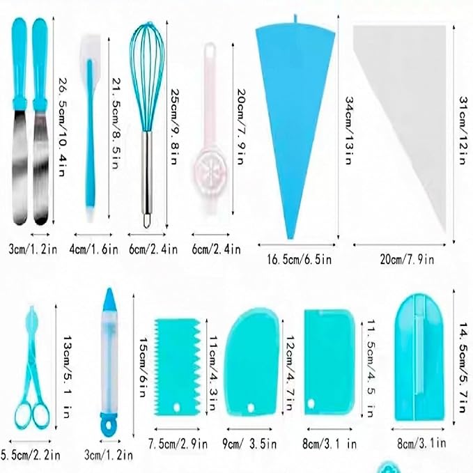 322 Piece Wilton Framing Mouth Starter Cake Decorating Baking Set with Cake Rotator + Offset Spatula + Wilton Decorating Framing Mouth Set, Baking Tools Cake Making Set