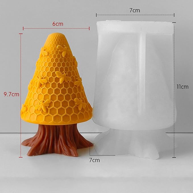 Honeybee Honeycomb & Animal Candle & Resin Casting Molds - 3D Silicone Molds for Candle Making & Jewelry Resin Craft Supplies
