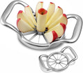 LIIGEMI 5.5 Inch Extra Large Apple Slicer,12-Slice Thin Apple Slicer and Corer,Cutter, Divider, Wedger for Fruits and Vegetables，Gifts for Mom，Sharp and Sturdy，Easy to Use（Silver）