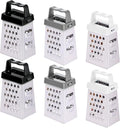 6 Pcs Mini Cheese Grater Professional Small Box Grater Stainless Steel Handheld Slicer with 4 Sides Food Shredder Safe Zester for Kitchen Cheese Garlic Ginger Vegetable Potatoes