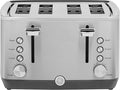 GE Stainless Steel 4 Slice Toaster | Extra Wide Slots for Bagels, Breads, Waffles & More | 7 Shade Options | Countertop Kitchen Essentials | 1500 watt