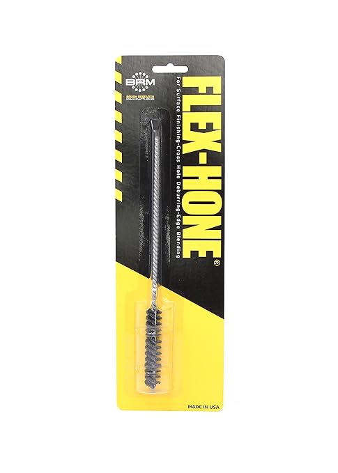Brush Research BC12M12 FLEX-HONE®, 0.472" (12mm) Diameter, 120 Grit, Silicon Carbide, For Mild Steel, Stainless Steel, Cast Iron and Softer Ferrous Materials