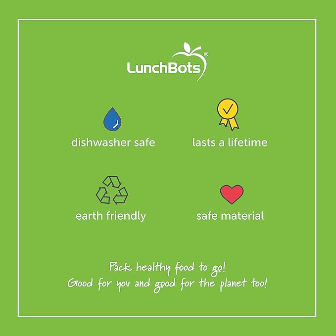 LunchBots Build -a- Bento Lunch Box, Silicone Bento Box for Kids, Multi-Compartment Lunch Container, Oven & Dishwasher Safe, BPA Free, 32 oz - Tie Dye Light Blue