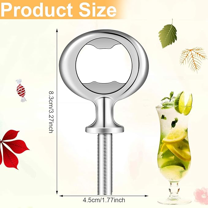 Metal Bottle Opener Kit Blank Bottle Opener Stainless Steel Open Inserts Hardware for Wedding Wine Party DIY Project Craft Wood Turning(Silver,7 Pieces)