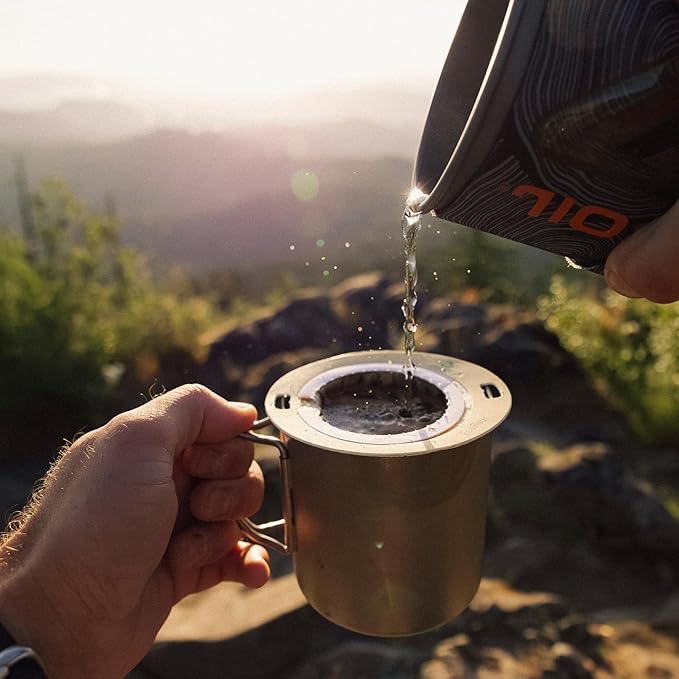 Coulée EcoPour She Devil Coffee, Single Serve Pour Over Arabic Coffee, Medium Roast, Use for Camping or Traveling, Pre Filled Compostable Filters, Ready to Brew with Hot Water, 20 Pack