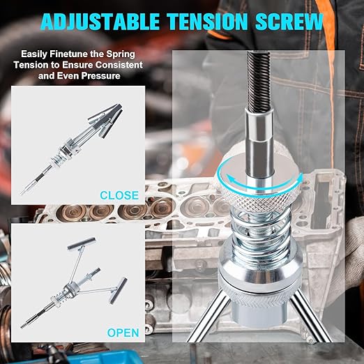 7PCS Engine Cylinder Hone Tool Set with Box, Adjustable Engine Cylinder Hone Tool Kit from Sizes 3/4" to 7" Cylinders, Engine Cylinder Grinding and Polishing Tools with 1-⅛", 3" and 4" Honing Stones