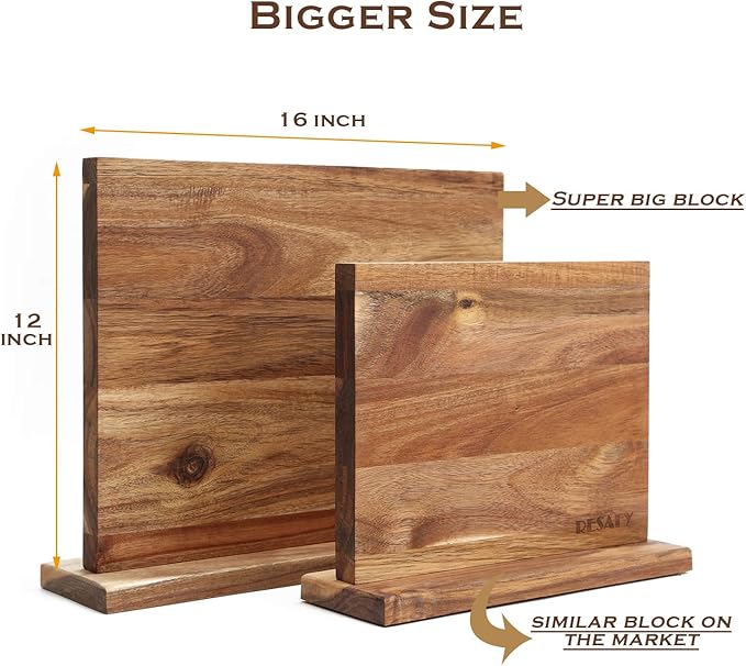 Knife Broad With Strong Magnets,16X12 Inches Magnetic Knife Block without Knives,Display Stand and Storage Rack