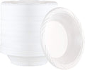 PLASTICPRO 100 Count Disposable 18 ounce White Plastic Soup Bowls