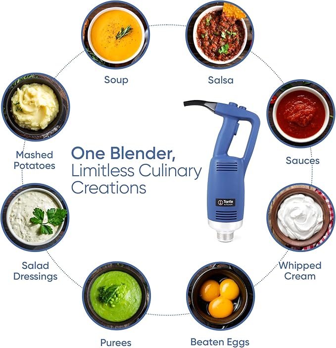 TK Commercial Immersion Blender, 750 Watt/1 HP Variable Speed Motor, 20,000 RPM X-Heavy Duty with Performance Assurance - 20"