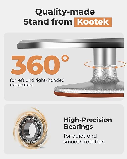 Kootek 180 Pcs Cake Decorating Kits Supplies - Aluminium Alloy Revolving Cake Turntable, Numbered Cake Decorating Tips and Frosting Tools for Baking Cupcake Cookie Muffin Kitchen Utensils