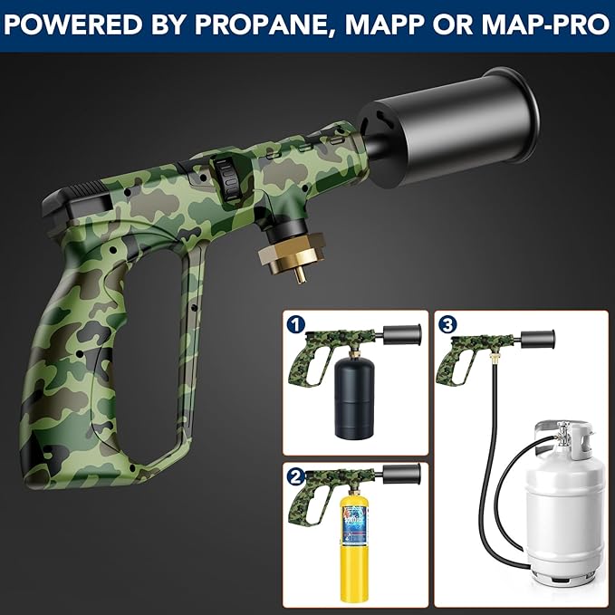 Sondiko Propane Torch Head, Powerful Kitchen Torch for Cooking, BBQ, Sous Vide and Steak Searing, Adjustable Blow Torch - Perfect Campfire Charcoal Starter, Gas Welding Kit(Propane Tank Not Included)