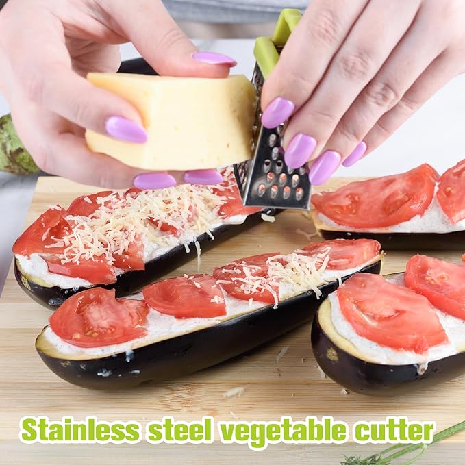 9PC Mini Cheese Grater, Box Grater and Multi Functional Vegetable Slicer for Vegetable Grater Food Shredder Lemon Zester Kitchen Small Graters, Kitchen Tools for Cheese Gingers Potatoes
