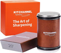 Rolling Knife Sharpener Kit – Fast, Easy Diamond & Ceramic Manual Sharpener | 15° & 20° Angle Guides for Kitchen & Chef’s Knives – Sharpens All Steel Blades