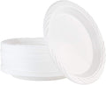 100 Count Disposable 9 Inch White Plastic Dinner Plates large