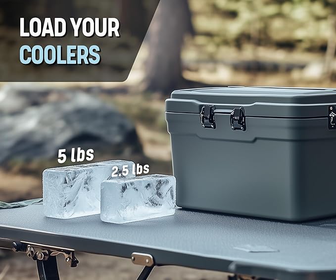 Alaskey® Extra Large Ice Block Mold 2.5 lbs (2-Pack) | Create Perfect Reusable Ice Bricks | Professional Silicone Mold for Crafting Giant Ice Cubes, Ideal for Ice Baths, Coolers, Bartender Accessories