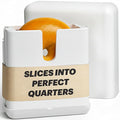Bagel Cutter Slicer – Precision Bagel Slicer with Auto-Center Holder – Compact 7-Inch Space-Saving Design for Even Cutting Large and Small Bread at Home or Café Kitchen-White