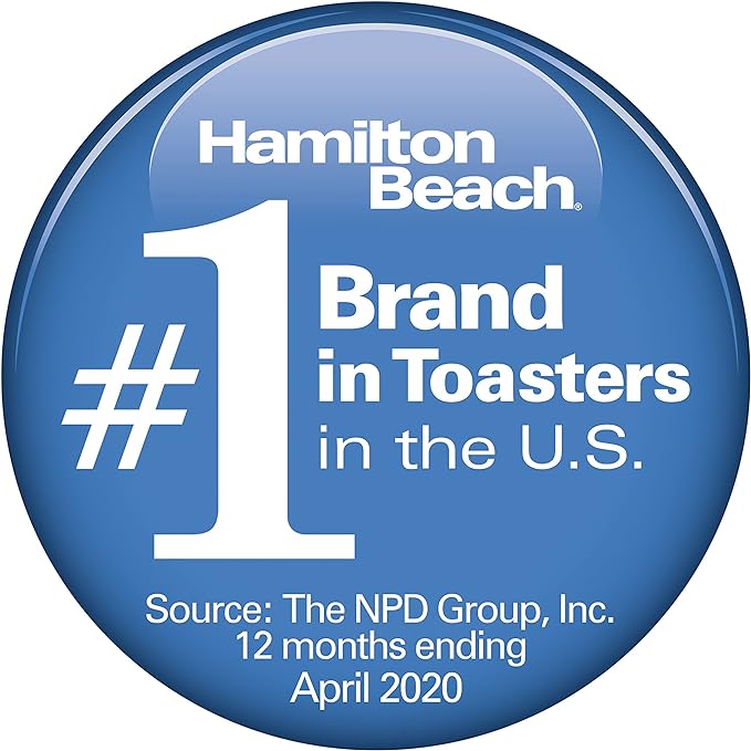 Hamilton Beach 2 Slice Toaster with Extra-Wide Slots, Bagel Setting, Toast Boost, Slide-Out Crumb Tray, Auto-Shutoff & Cancel Button, Defrost Function, Stainless Steel (22794) (Pack of 2)