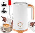 Milk Frother, Electric Milk Frother and Steamer 400W, Automatic Warm and Cold Foam Maker and Milk Warmer 4 in 1 with 2 Whisk for Latte, Cappuccino, Macchiato, Hot Chocolate Coffee